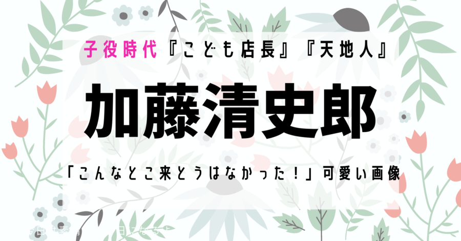 加藤清史郎 わしはこんなとこ来とうはなかった こども店長 が可愛い ひまわりtimes